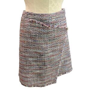 Size 4 Halogen Tweed Pink Multicolor Skirt Pencil Straight Lined
